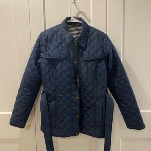 Brooks Brothers Navy Blue Quilted Puffer Jacket